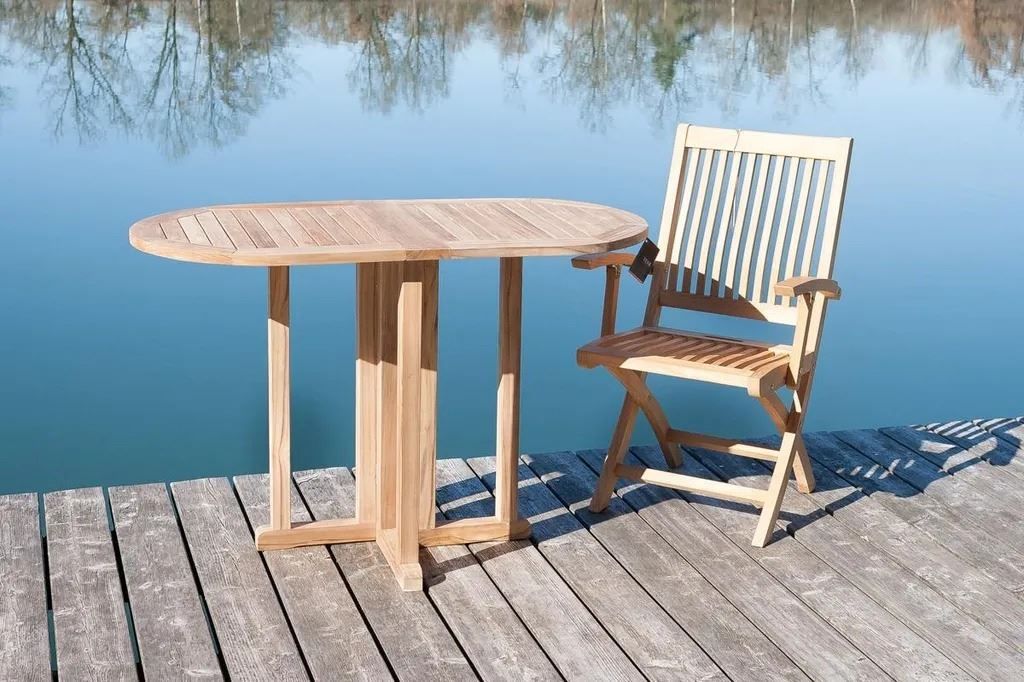 Tavoli: Balkontisch klappbar Teakholz – Nuovo e nell'imballaggio originale da Winterthur venduto da aredo 8