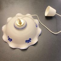 Keramik Lampe mit blauem Dekor, Top Zustand
