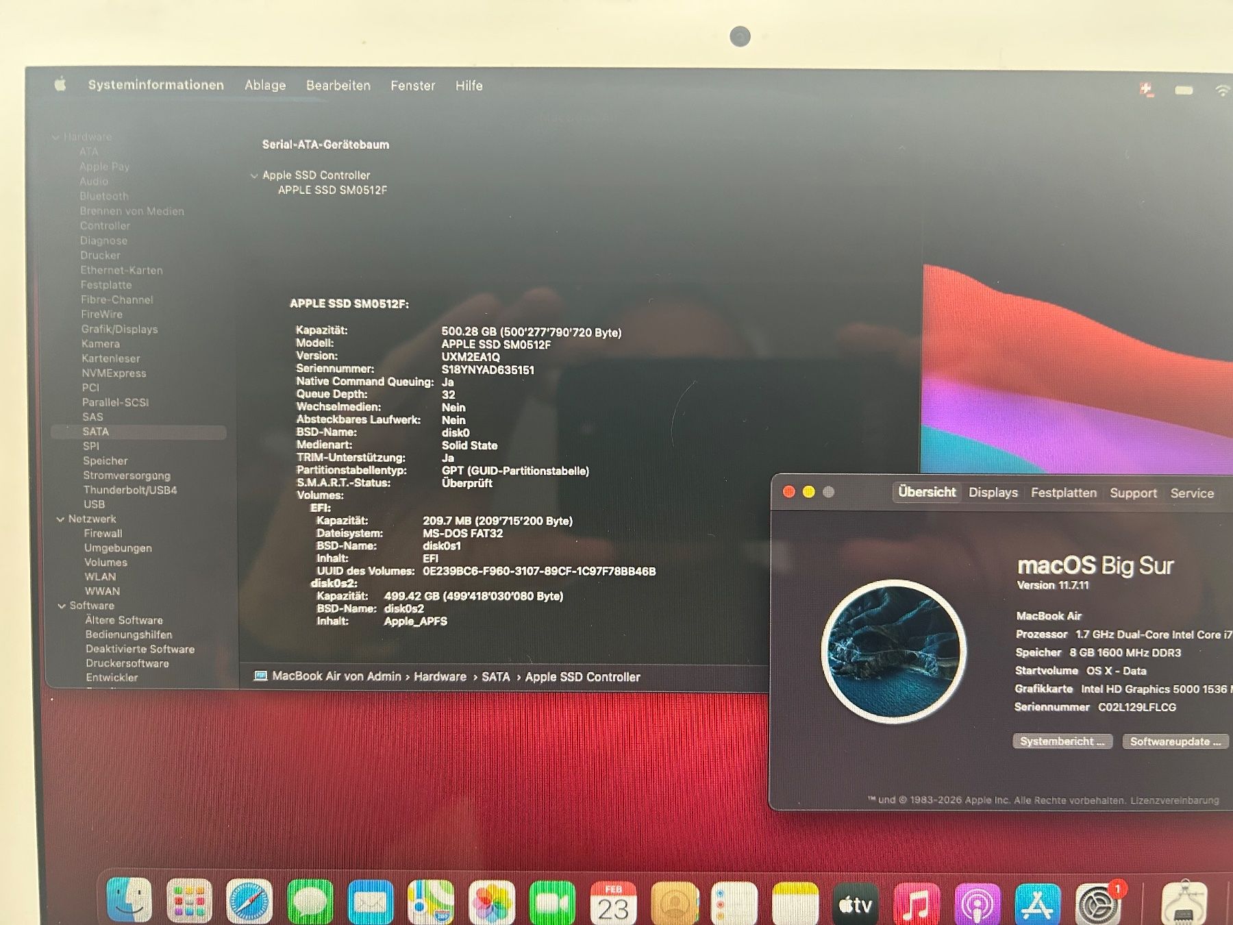 Apple Notebook: Apple MacBook Air 8/500 i7 – Usato da Ernetschwil venduto da Imscha8856 5