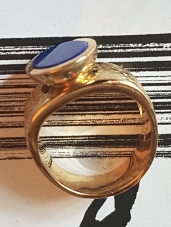Anelli: Designer Gelbgoldring 750, Lapislazuli – Nuovo (secondo la descrizione) da Unterägeri venduto da Altgoldschmuck 6