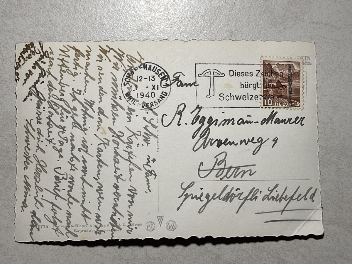 Cartoline postali: alte Ansichtskarte Schaffhausen, Munot, 1940! – Usato da Strengelbach venduto da Aschatan5 1