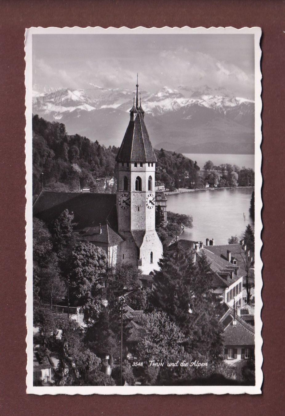 Ansichtskarten: THUN - Kirche – Gebraucht aus Pully von nicecards