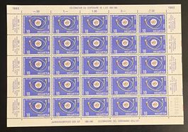1965  Abart Nr. 436.2.01 in Bogen Sondermarke UIT-Kongress