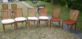 6 antike Stühle, wie Thonet, 4 in ordentlichem Zustand