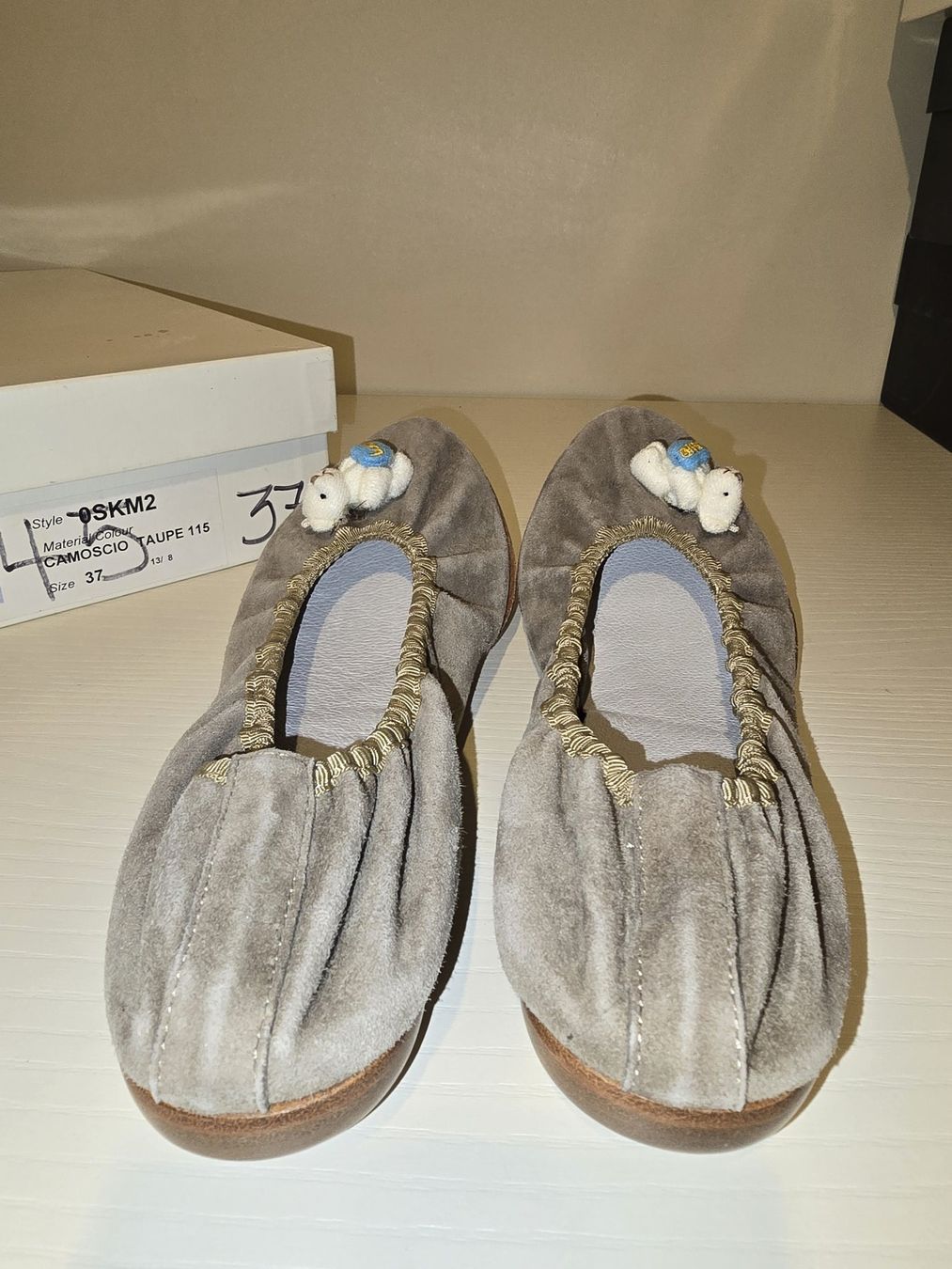 Scarpe da donna: Ballerinas Camoscio - EU 37 Echt Leder – Nuovo e nell'imballaggio originale da Chiasso venduto da Arina888 2