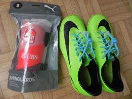 Fussballschuhe Nike Mercurial EUR 34 Schienbeinschoner UBS