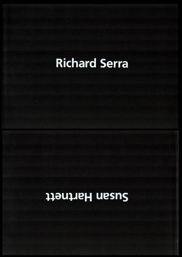 Bücher: RICHARD SERRA SUSAN HARTNETT – Gebraucht aus Ostermundigen von wini63