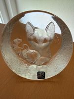 Mats Jonasson, Katze mit Wollknäuel, Bleikristall