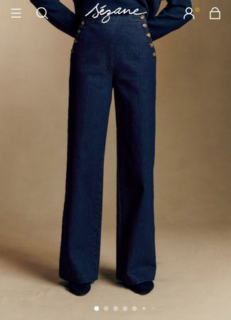 Sezane, Jeans- Wide leg- 38