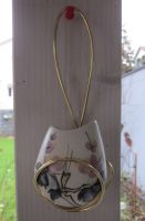 Retro Wand-Vasenhalter aus Draht mit Vase Mid Century Style