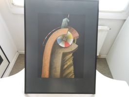 Giovanni Hube2 xKunstdruck abstrakt limitiert 3/110 gerahmt