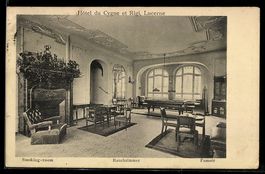 AK Lucerne, Hôtel du Cygne et Rigi, Rauchzimmer, Fumoir, Inn