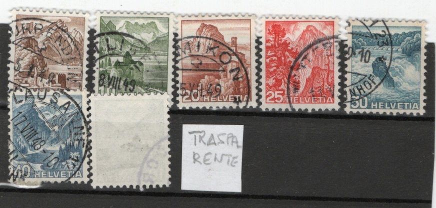 Tutti i francobolli: 020b CH 1948 Colori modificati – Usato da Breganzona venduto da dede46 1