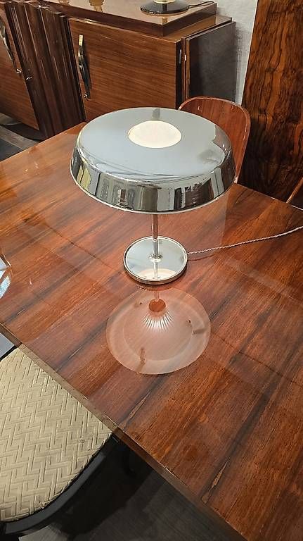 Lampade: Lampe art deco chromé et verre – Usato da Mollens VD venduto da espritartdeco