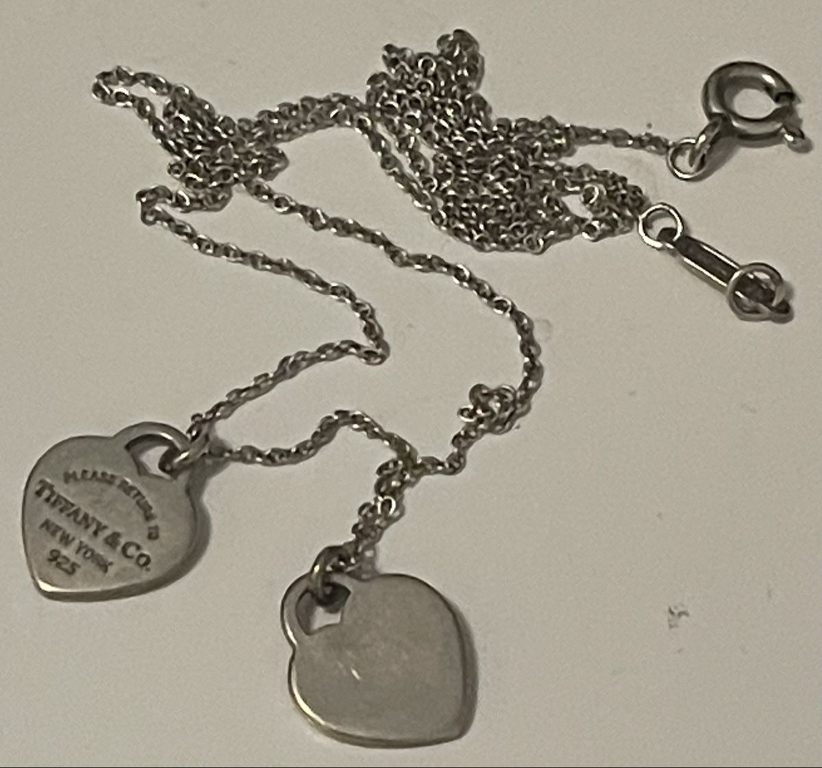 Tiffany & Co. Catenine: Tiffany & Co. Kette doppel Herz 925 Silber – Usato da Rümlang venduto da ohsnapiiitzme2 1