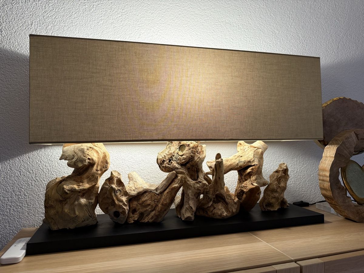 Lampade: Design Tischlampe Naturholz – Usato da Neuenhof venduto da ema_yl96