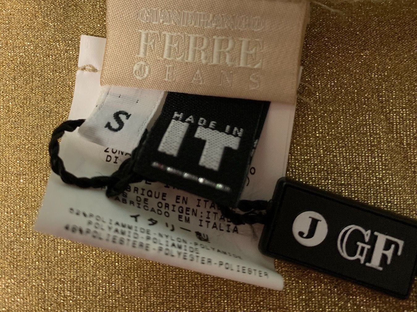 Gianfranco Ferre Tops: Designer Top gold GIANFRANCO FERRÉ Gr. S – Neu (gemäss Beschreibung) aus Biel-Benken BL von PANORMUS 1