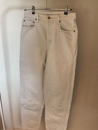B Sides Jeans — Ecru / Off-White Denim (size 28)