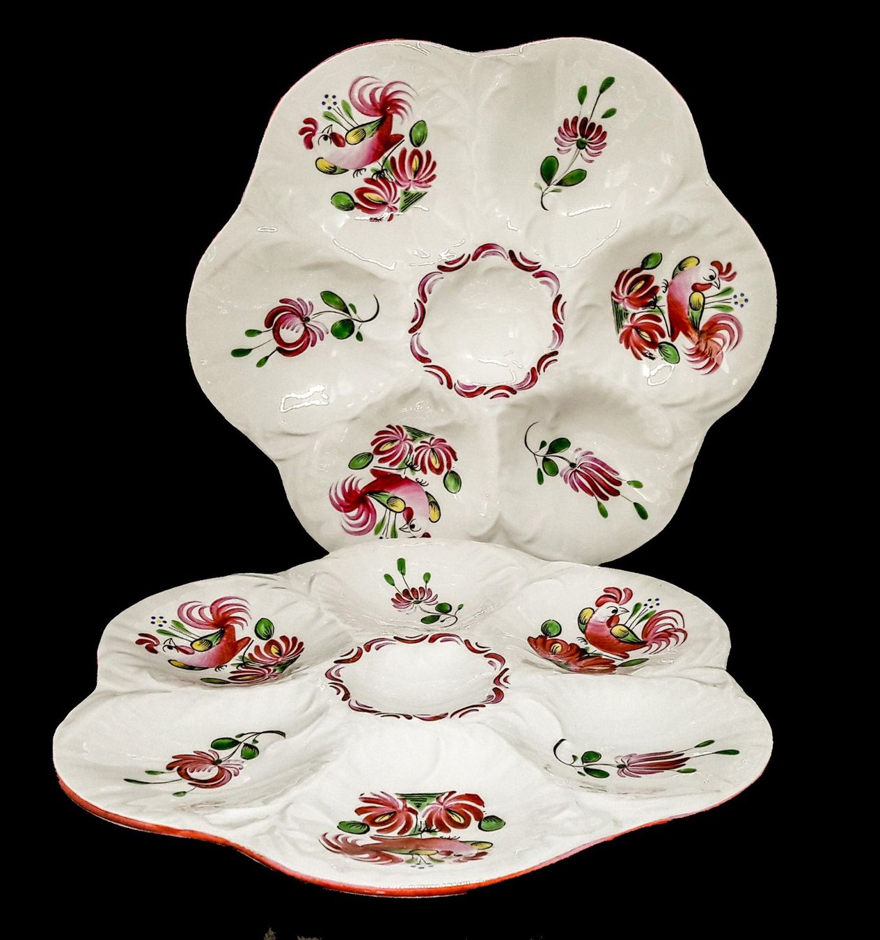 Piatti di portata: Saint-Clément faïence Steingut 2x plat Teller Apero 24 cm – Usato da Tavannes venduto da Brocashop 2