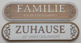 GROSSE HOLZSCHILD HOLZBILD SCHILD FAMILIE ZUHAUSE