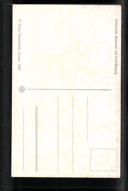 Cartoline postali: Andermatt /Gotthardstrasse, Kasernen und – Usato da Berlin venduto da bartko-reher 1