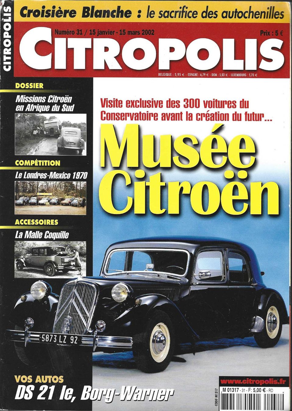 Libri: Citropolis No 31/15 janvier - 15 mars 2002 – Usato da Fontainemelon venduto da Jice12