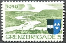 Soldatenmarke 2.WK, Grenz Brigade 5, grün, Wi Gz 29
