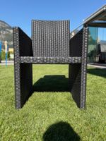 Gartenstuhl Hunn Polyrattan schwarz, 8 Stück, sehr gepflegt