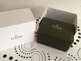 TITONI SWISS ORIG. WATCH CASE BOX ECRIN SCHACHTEL !!!