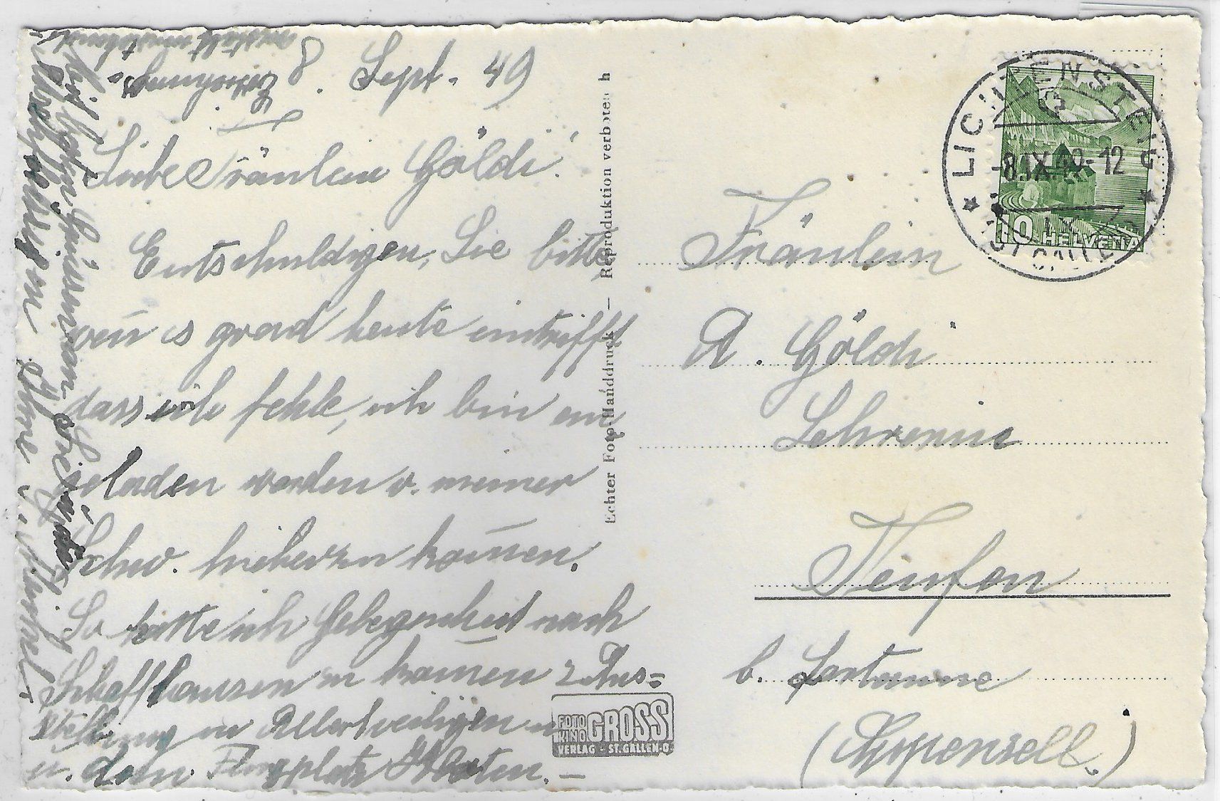 Cartes postales: Hochsteig mit Lichtensteig – D'occasion à Ettingen par Kartenplanet 1