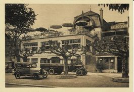 Hotel de Poisson AUVERNIER mi Postauto! N ca 1930!