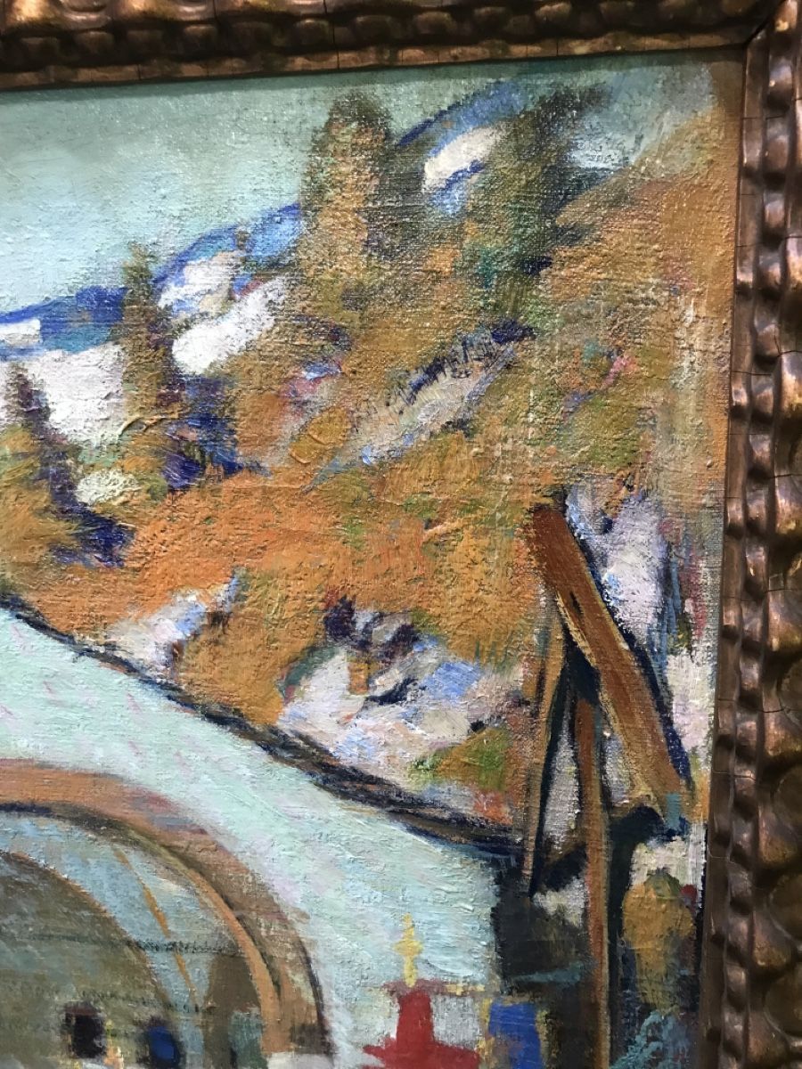 Dipinti: Saas Fee um 1900 unleserlich signiert – Usato da Wolfhalden venduto da SecondAntique 2
