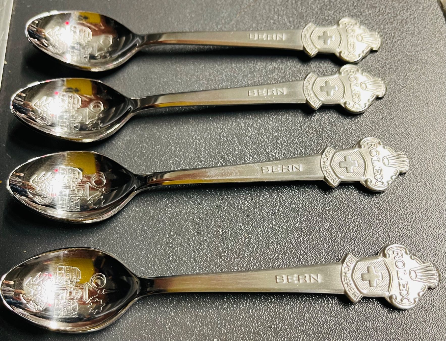Cucchiai: Rolex Espresso-Moccalöffeli , 4 Stück,  Bern , neu – Nuovo (secondo la descrizione) da Basel venduto da TOMFAN 1