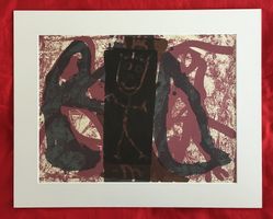 M. Lüpertz "Zwischenraumgespenst VIII" MIXED-MEDIA Graphik