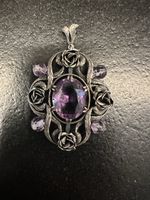 Alter grosser Silber anhänger Art Déco