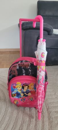 Sac a dos et rou/Princesse40x24x12 cm & Parapluie licorne
