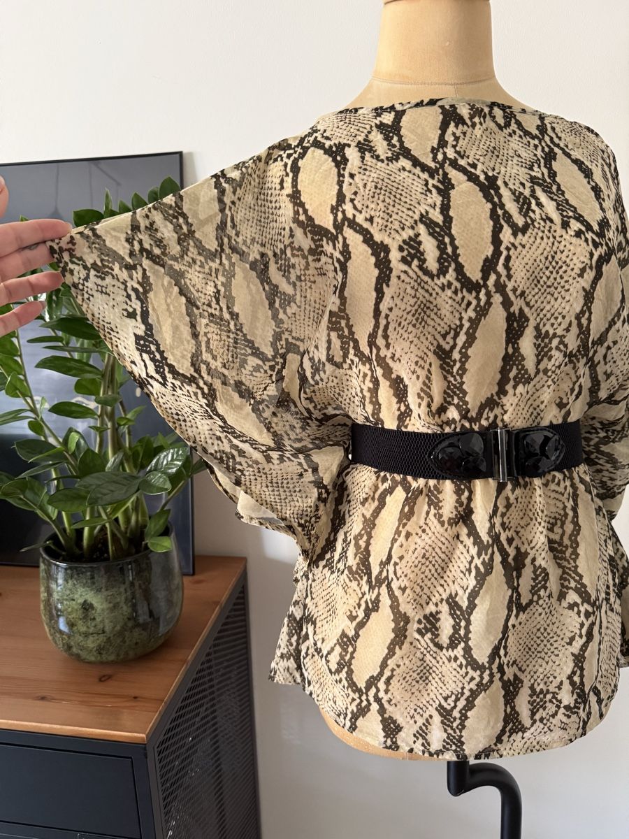 Blusen: Animal Print Tunika mit Gürtel, Gr. M – Gebraucht aus Lugano von rebecca.wardrobe 1