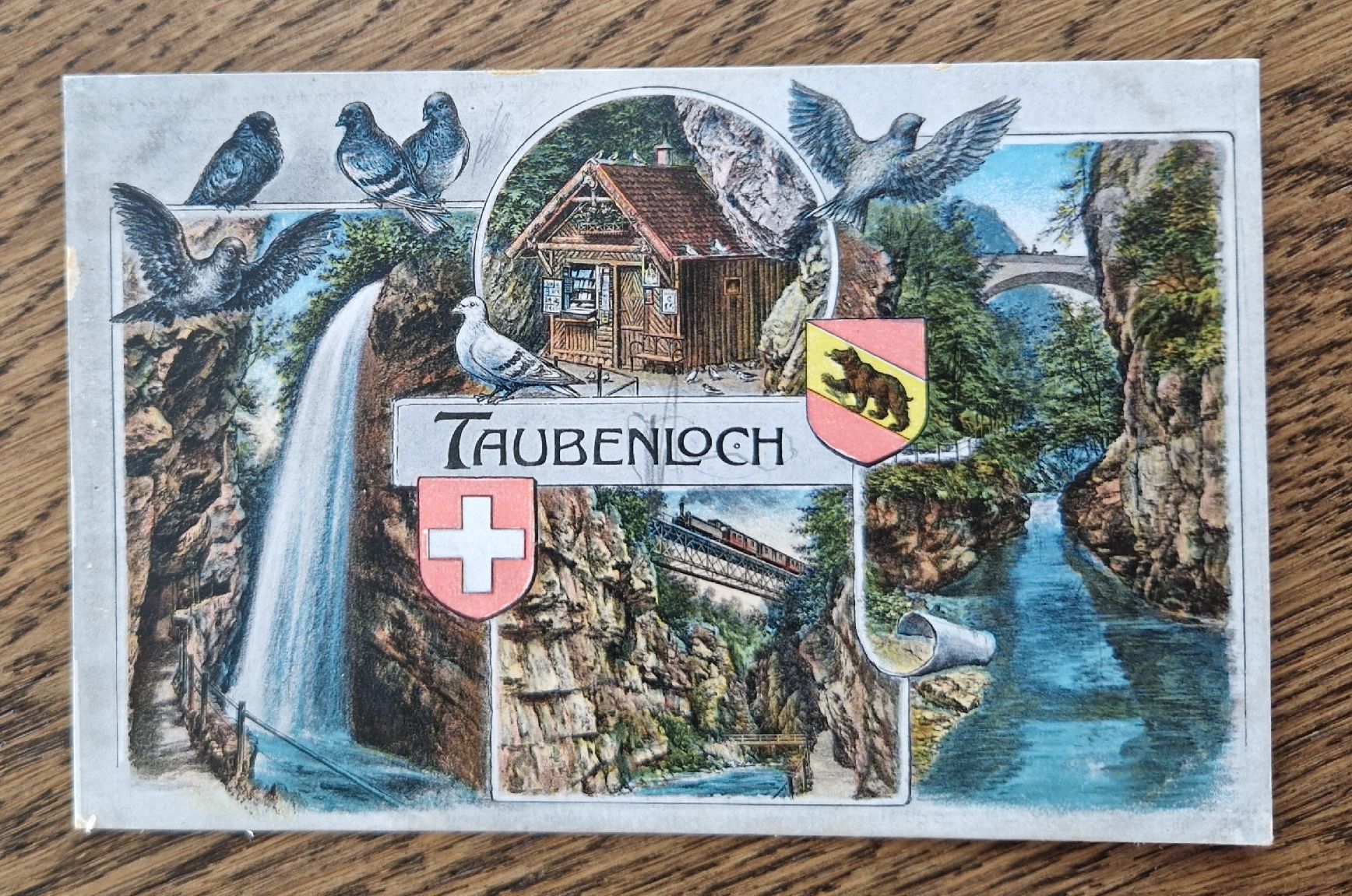 Cartoline postali: Taubenloch, Stempel Taubenloch Rötzingen – Usato da Ebikon venduto da Donar50