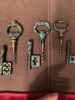 Vintage Messing Schlüssel Korkenzieher