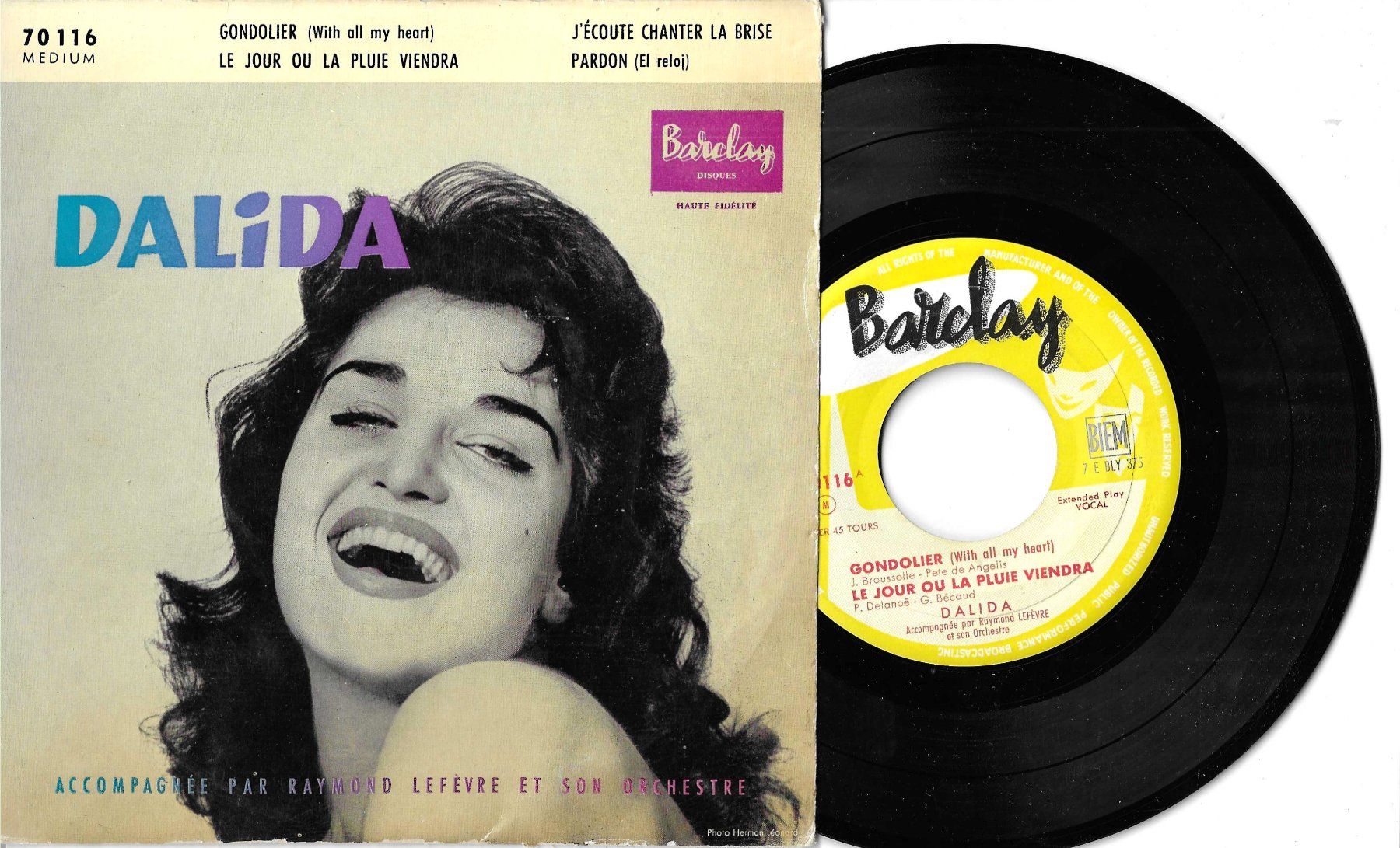 Dischi in vinile: Dalida EP - Gondolier – Usato da Savagnier venduto da Ne2065