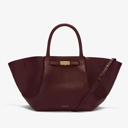 Sac à main DeMellier Firenze bordeaux en cuir grainé 👜