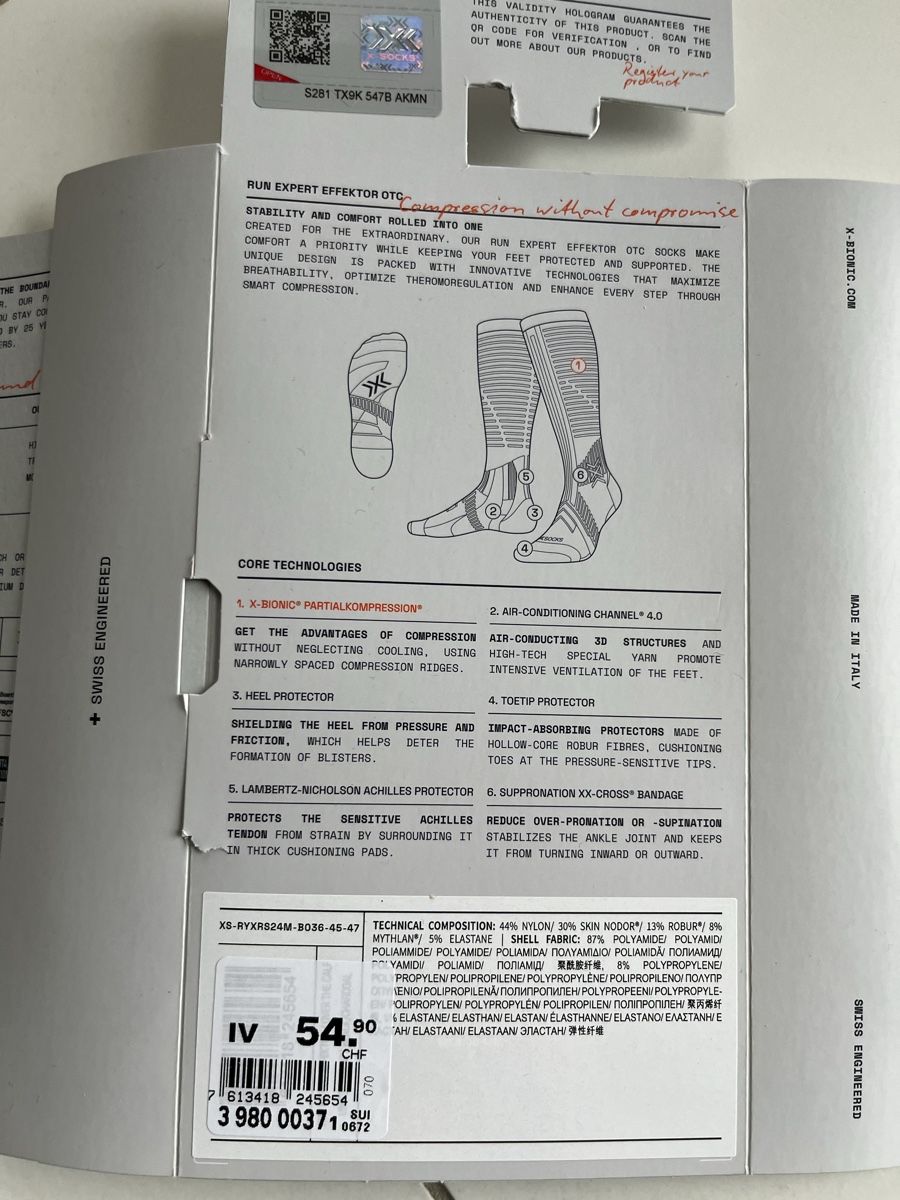 Calze: Kompressionssocken Run Expert Effektor Gr 45-47 – Nuovo (secondo la descrizione) da Russikon venduto da sparklingvision 4