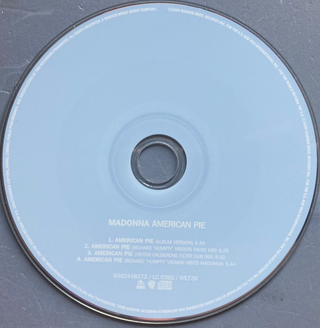 CD: MADONNA - AMERICAN PIE – Usato da Poliez-Pittet venduto da Newtown-Records 1