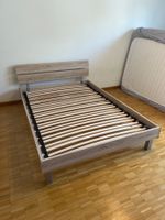 Bettgestell Holzoptik mit Lattenrost