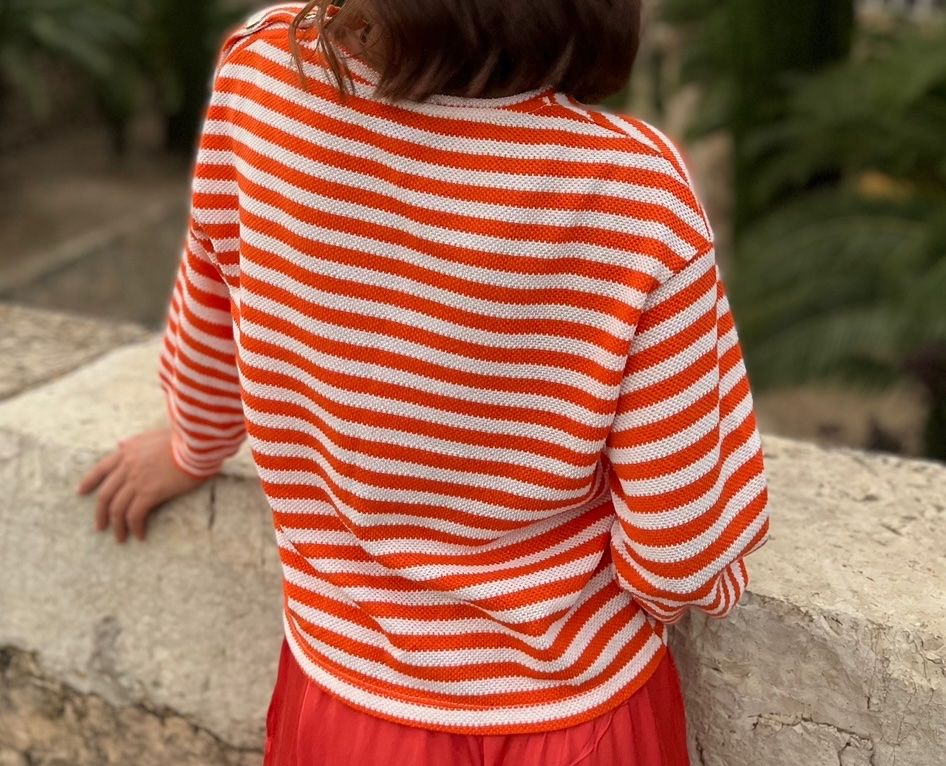 Pulls & Sweat-shirts: Pullover gestreift, beige/orange, Gr. S – D'occasion à Triesen par atos87 1