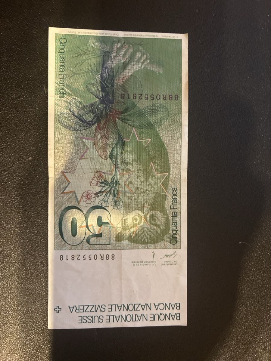 Banconote: Alte 50 Note Schweiz – Usato da Sarnen venduto da Muenzen.-M 1