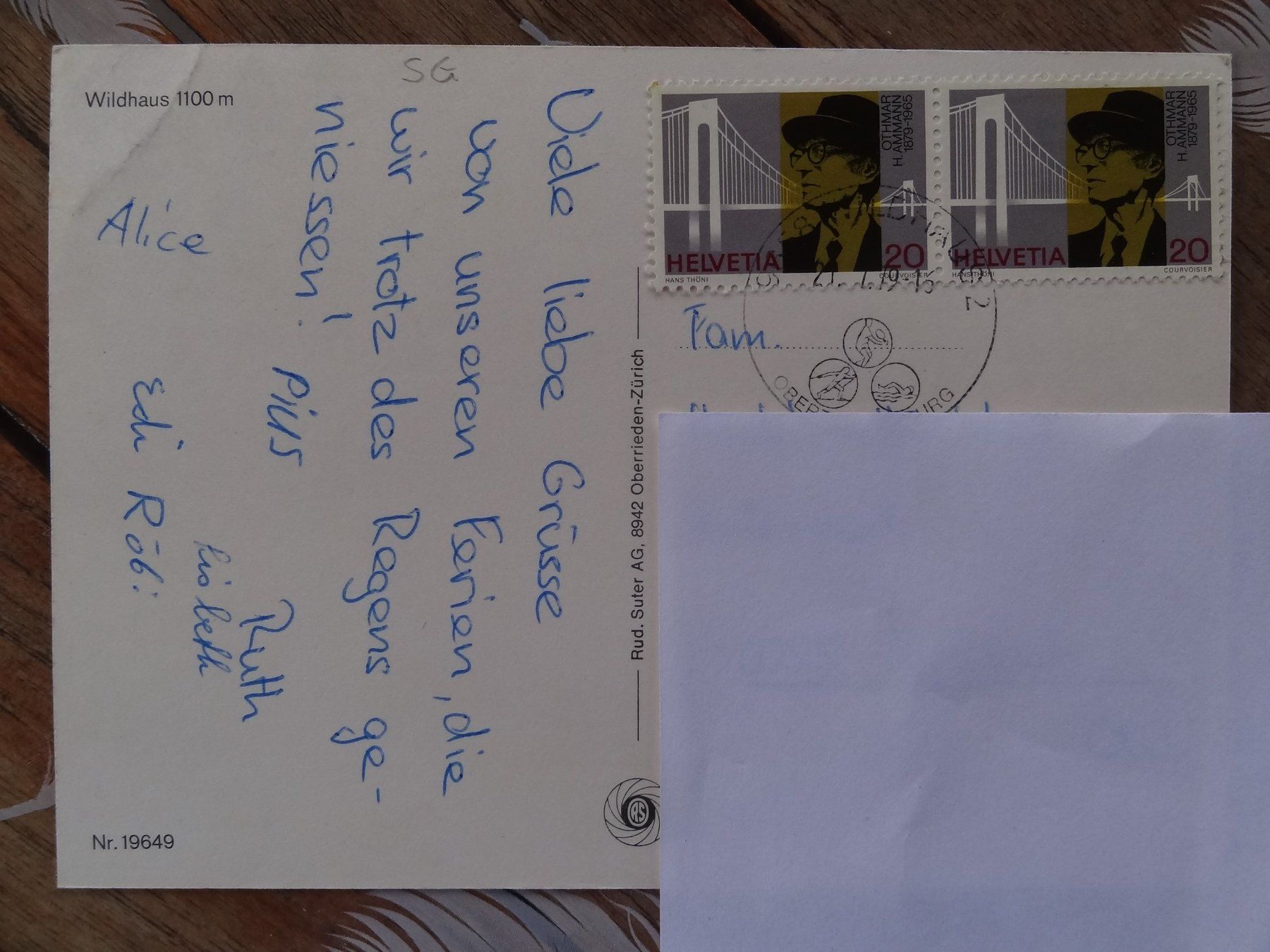 Cartoline postali: Wildhaus - SG - 1979 – Usato da St Léonard venduto da Riglin 1