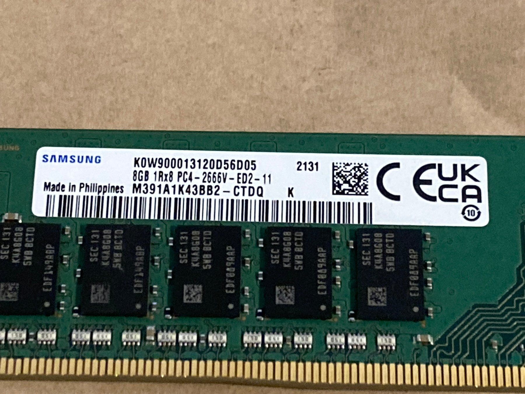 Samsung Memoria / RAM: Samsung 8GB DDR4 RAM 2666MHz – Usato da Wettingen venduto da Schabernack_sam 1