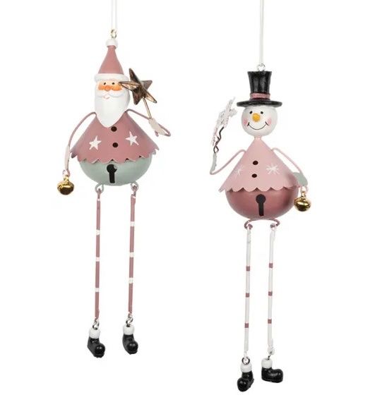 Tutte le decorazioni: Baumschmuck Schneemann und Samichlaus mit beweglichen Beinen – Nuovo e nell'imballaggio originale da Basel venduto da Seifehuesli 1