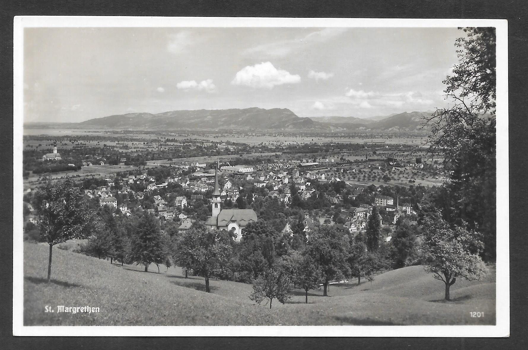 Cartoline postali: St. Margrethen Gesamtansicht – Usato da Olten venduto da clotaldi